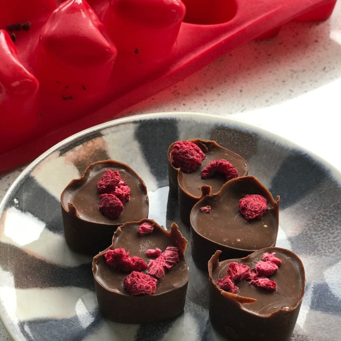 Finger-licking 4 ingredient Chocolate Love Hearts